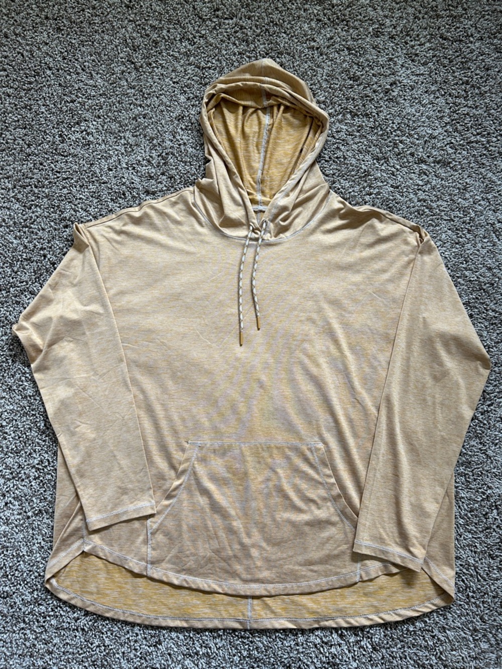 Eddie Bauer Women’s XL Loose Fit Lightweight Pullover Hoodie w/ Pouch - Yellow - Picture 2 of 15